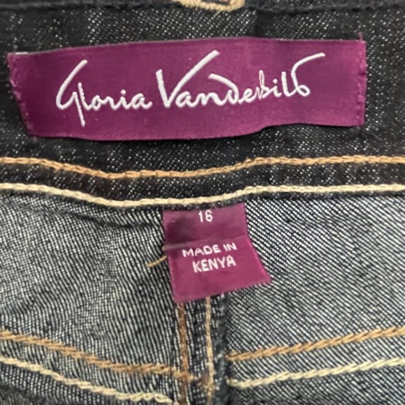Gloria Vanderbilt DARK WASH MIDRISE FLARE JEANS NWT SIZE 16 - Picture 7 of 9